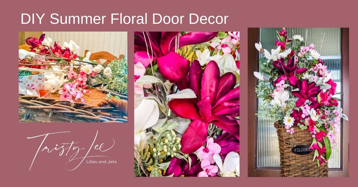 DIY Summer Floral Door Decor