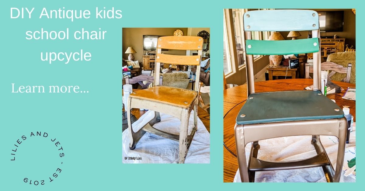 DIY Antique kids school chair upcycle