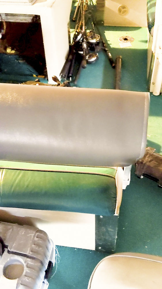 Repaired Boat Seat