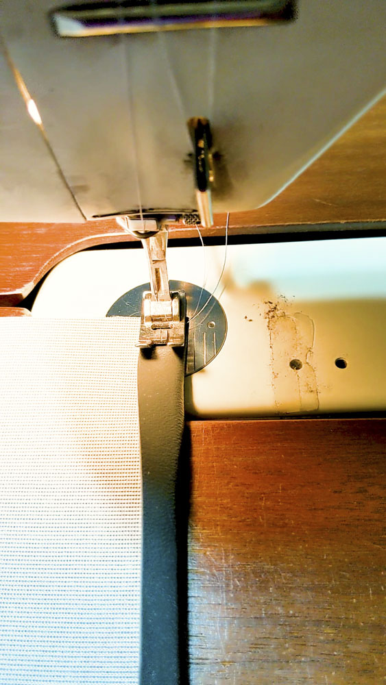 Sew to create clean seam